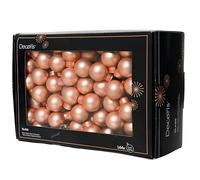 Kaemingk Bolas de Navidad en cristal de alambre, 2 cm x 144 unidades, bayas espejadas mate - pequeñas bolas decorativas - Decoración para árbol de Navidad y decoración navideña - melocotón perla