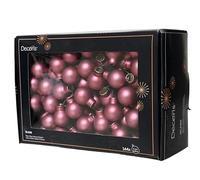 Kaemingk Bolas de Navidad en cristal de alambre, 2 cm x 144 unidades, bayas espejadas mate, pequeñas bolas decorativas, decoración para árbol de Navidad y decoración navideña, rosa vintage