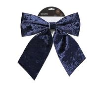 Kaemingk Lazo de terciopelo de 20 cm, 1 unidad, lazo decorativo de Navidad, lazo para decorar y manualidades, decoración festiva para Navidad, boda, cumpleaños, aniversario, color azul