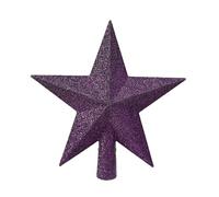 Kaemingk Punta de plástico para árbol de Navidad, 19 cm, estrella con purpurina