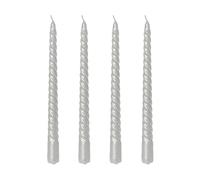 Kaemingk Velas puntiagudas de parafina de 25 cm - Juego de 4 velas en espiral - Velas de mesa - Velas de Navidad trenzadas - Blanco