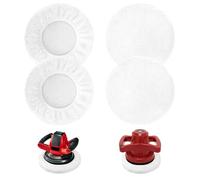 Kaempe 4 piezas Lana De Cordero Kit Pulido Coche, Accesorios Compatibles Para Pulidora Orbital Coche Einhell CE-CB 18/254 Li & Einhell CC-PO 90, para 200-250mm Maquina De Pulir Coches