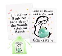 Kaempe Regalo para embarazadas, ideas para embarazadas, regalos para futuras madres, piedras de valentía, amuletos de la suerte y piedras de la suerte para novia (verde)