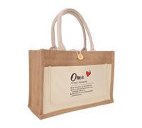 Kaempe Tote Bag regalos personalizados, bolsa de yute para profesora, mamá, abuela, universitaria (grandma)