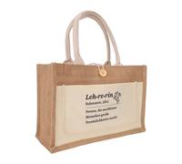 Kaempe Tote Bag regalos personalizados, bolsa de yute para profesora, mamá, abuela, universitaria (teacher)