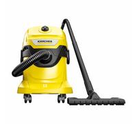 Kärcher, Aspirador en Seco y Húmedo WD 4 V-20/5/22, Enchufe, Filtro plegado plano, caja de filtro patentada, 1000 W, Yellow/Black, 20 l, Manguera aspiración 2,2 m