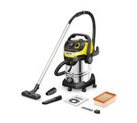 KÄRCHER Aspirador en seco y húmedo WD 7 Control P S 30/6/35/T, Sistema Inteligente de Control de Filtro, Mando a Distancia, Toma de Corriente integrada, función sopladora, 1400 W, depósito: 30 l