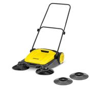 Kärcher Barredora S 3 Twin 2 en 1, Ancho de Trabajo: 650 mm, hasta 1.800 m²/h de Superficie, Recipiente para barredores: 16 l, Peso: 9,7 kg, 2 cepillos Laterales para Suciedad Seca, 2 cepillos
