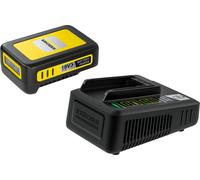 Kärcher 18 V Batería y cargador 18V/2,5 Ah, batería de ionos de litio, tiempo de carga: en menos de 1,5 horas carga al 100 %, para todos los equipos de la plataforma de baterías 18 V Battery Power