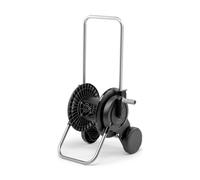 Kärcher Carro de Manguera HT 2, Compacto y móvil con Base Extra Ancha, Mango Regulable en Altura, Conector de Manguera en ángulo, Color Negro