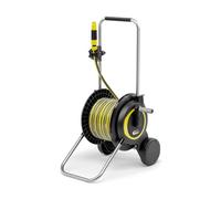 Kärcher Carro de Manguera HT 3.20 Compacto y móvil con Base Extra Ancha, Mango de Altura Ajustable, Incluye Soporte para jeringas, Manguera Karcher de 20 m y Accesorios de riego, Color Negro