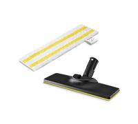 Kärcher Juego de boquilla para suelos + paño de microfibra Easyfix compatibles con limpiadores de vapor Kärcher SC - Para suelos, aptos para todo tipo de superficies, paño lavable en lavadora