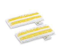 Kärcher Kit de paños para boquilla manual flexible, 2 paños de microfibra de alta calidad, con velcro, lavables, compatibles con la boquilla manual flexible para limpiadoras de vapor de Kärcher