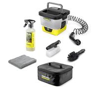 Kärcher Limpiador exterior móvil OC 4 Bike Kit, Caudal: 2 l/min, Peso: 3,1 kg, depósito de agua: 8 L, batería de iones de litio, manguera en espiral, filtro de unidad, cepillo universal, Multi Jet 4