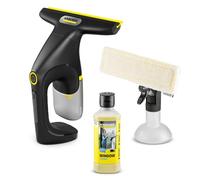 Kärcher limpiadora de cristales con batería WV 1 Compact Care Extr Black, autonomía: 25 min, depósito: 100 ml, peso: 0,5 kg, botella pulverizadora con paño de microfibra, 500 ml de limpiacristales
