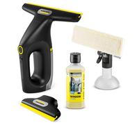 KÄRCHER limpiadora de cristales con batería WV 2 Universal Precision+ Black, autonomía: 35 min, depósito: 120 ml, 2 boquillas, botella pulverizadora con paño de microfibra, 20 ml de limpiacristales