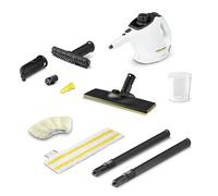 Kärcher Limpiadora de vapor SC 1 EasyFix, presión vapor: 3 bar, tiempo calentamiento: 3 min, potencia: 1200W, rendimiento superficie: 20 m², recipiente: 200ml, set asyFix, boquillas y funda microfibra