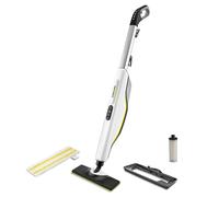 Kärcher Limpiadora de Vapor SC 3 Upright, Calentamiento 0.5 minutos, Rendimiento aproximado 60 m², Depósito 0.5 L, 1600 W, Boquilla y Paño Suelos, Cepillo Alfombras, Cartucho Descalcificación