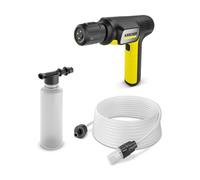 Kärcher Limpiadora Manual portátil OC Handheld Compact, Amarillo, Batería Iones de Litio, presión 15 Bar, 0.8 kg, Manguera 5 m, detergente, Multi Jet 4 en 1, Cargador Cable USB
