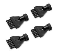 Kärcher Juego de cepillos para las limpiadoras a vapor de Kärcher, 4 cepillos con cerdas negras, para juntas y azulejos