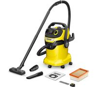 Aspiradora industrial con bolsa Kärcher WD 5 Control P 1200W 25L negra y amarilla