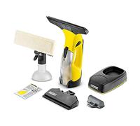 Kärcher Window Vac WV 5 Plus Non Stop Cleaning Limpiadora de ventanas y cristales a batería (aspiradora limpiacristales), duración batería 35 min, peso 0,6 kg, botella pulverizadora, detergente 20 ml