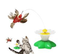 Kätzchen Teaser Elektrisch - Automatisches Katzenspielzeug Indoor, 360° Drehbares Vogel Schmetterling Spiel | Interaktives Katzen Beschäftigungsspielzeug, Spielzeug für gelangweilte Katzen