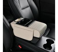 KAEW Cojín de Apoyabrazos de Coche para KIA XCeed/Xceed Plug-in Hybrid 2019-2023 2024 2025, Impermeable Cubierta de Consola Central de Coche Protector Interior Accesorios,Beige