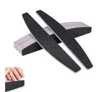 Kafeiya 10 Piezas Limas de uñas profesionales,Limas 100/180 de Doble Cara Lavables,para Manicura y Pedicura,Naturales y Gel Acrílico, para Uso Doméstico y Salón,Negro