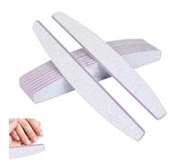 Kafeiya 10 Piezas Limas de uñas profesionales,Limas 100/180 de Doble Cara Lavables,para Manicura y Pedicura,Naturales y Gel Acrílico, para Uso Doméstico y Salón,Gris