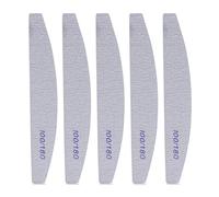 Kafeiya Limas de Uñas Profesionales(5Piezas),Lima Uñas Gel 100/180,Limas para Uñas de Doble Cara Set Gel Acrílico Limas uñas con Lavable, para Uso Doméstico y Salón(Gris)