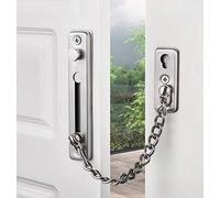 KAFENDA Cerradura de cadena de puerta de seguridad Pestillo de cerradura de puerta resistente con broches de resorte Cerraduras de cadena de acero inoxidable para puerta interior