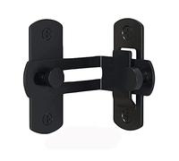 KAFENDA Cerradura de puerta de 90 grados, cerrojo de acero inoxidable, negro, para puertas correderas y estables, incluye tornillos