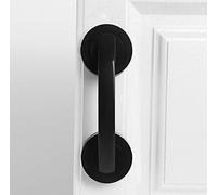 KAFENDA manijas grandes de puertas y ventanas de vidrio, puertas correderas de baño, gabinetes, manijas sin agujero, manijas del refrigerador, barras de soporte de ducha (Negro)