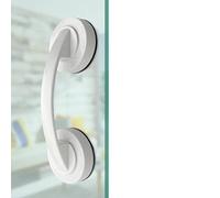 KAFENDA Manijas grandes para puertas y ventanas de vidrio, puertas corredizas para ba?os, gabinetes, armarios, ventosas, manijas que no dejan marcas, manijas de absorción no porosas (White)