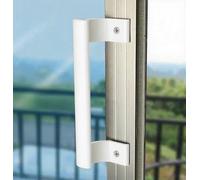 KAFENDA Tirador de puerta corredera de balcón Tirador de puerta de granero Tirador de puerta de jardín Tirador de montaje lateral (blanco)