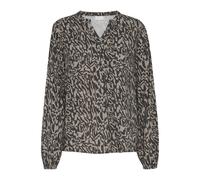 Kaffe Blusa 'KA Mathilde' beige oscuro / negro M beige oscuro / negro