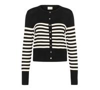 Kaffe Cárdigan 'KALizza' negro / blanco lana XXL negro / blanco lana