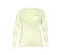 KAFFE CURVE Camiseta 'Lia' manzana / blanco XL manzana / blanco