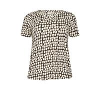 KAFFE CURVE Camiseta 'Mella' beige / marfil / negro, Talla M