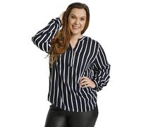 Kaffe Curve Kaffe CurveWomen's Plus - Camiseta de Manga Larga para Mujer, Talla Midnight/Chalk Stripe, 54 Women's