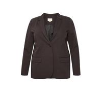 Kaffe Curve Plus-Size Women's Blazer Long Sleeves Single Button Front Pockets, Java, 46 Grande para Mujer