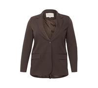 Kaffe Curve Plus-Size Women's Blazer Long Sleeves Single Button Front Pockets, Java, 50 Grande para Mujer