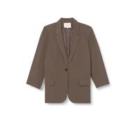 Kaffe Curve Plus-Size Women's Blazer Long Sleeves Single Button Front Pockets, marrón (Major Brown), 54 Grande para Mujer