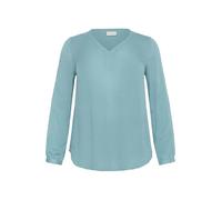Kaffe Curve Plus-Size Women's Blouse Long Sleeves V-Neck Regular Fit Rounded Hem Blusas, Granadina, 54 ES/Talla Grande para Mujer