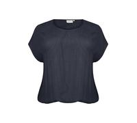 Kaffe Curve Plus-Size Women's Blouse Short Batwing Sleeves Casual Fit Crew Neck Blusas, Midnight Marine, 42 Grande para Mujer