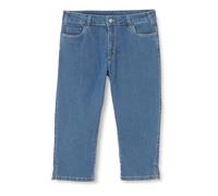 Kaffe Curve Plus-Size Women's Capri Jeans Skinny Fit Midrise Waist Cropped, Medium Blue Washed Denim, 48/más Talla De Las Mujeres