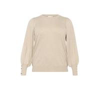 Kaffe Curve Plus Size Womens Pullover Slim Fit Long Sleeves Round Neck Jersey, Feather Grey Melange, XL Grande para Mujer