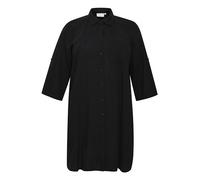 Kaffe Curve Plus Size Women's Shirt Tunic 3/4 Sleeves Regular Fit Above The Knee, Negro, 42 Grande Taille