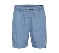 Kaffe Curve Plus Size Women's Shorts Elastic Drawstring Waistband Wide Legs Pantalones Cortos, Chambray Azul Mediano, 54 ES/más Talla para Mujer